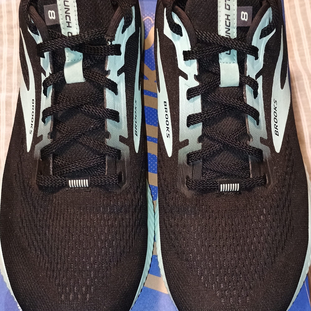 Brooks Black and Light Blue Athletic Shoes